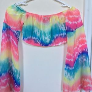 Boo Boo Bell sleeve crop top NWOT